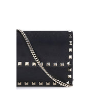 Valentino Garavani Black Calf Leather Wallet