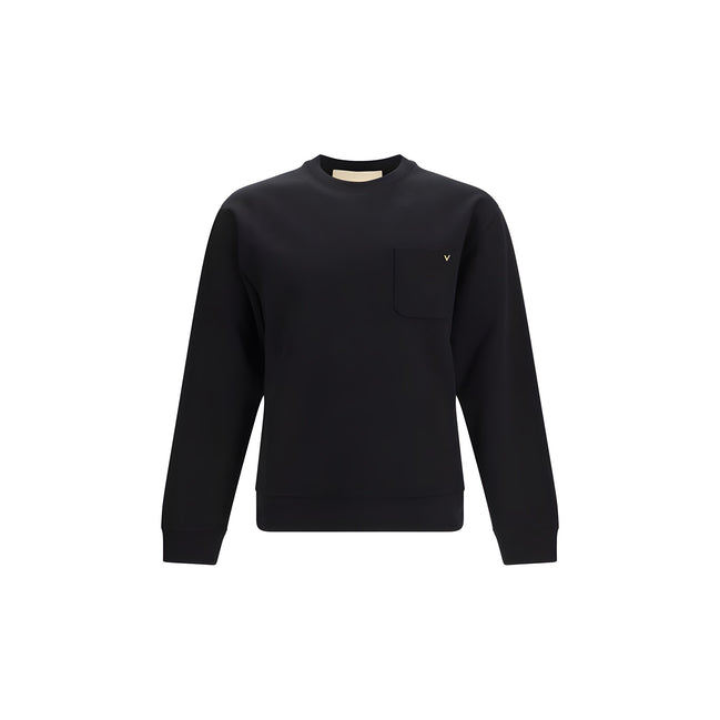 Valentino Garavani Black Cotton Sweatshirt