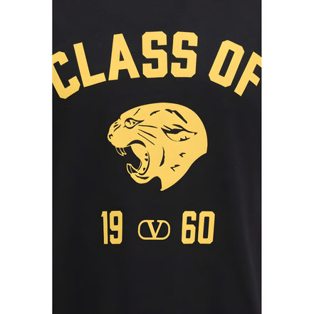 Tricou Valentino Garavani negru din bumbac