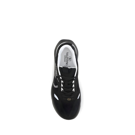 Adidași atletici Valentino Garavani negri din material textil