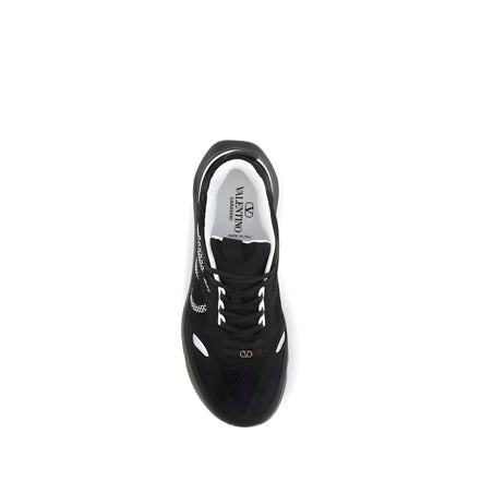 Valentino Garavani Black Fabric Athletic Sneakers