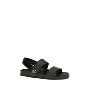 Valentino Garavani Black Flat Sandals