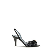 Sandale Valentino Garavani negre cu toc stiletto