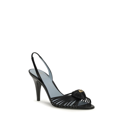 Sandale Valentino Garavani negre cu toc stiletto