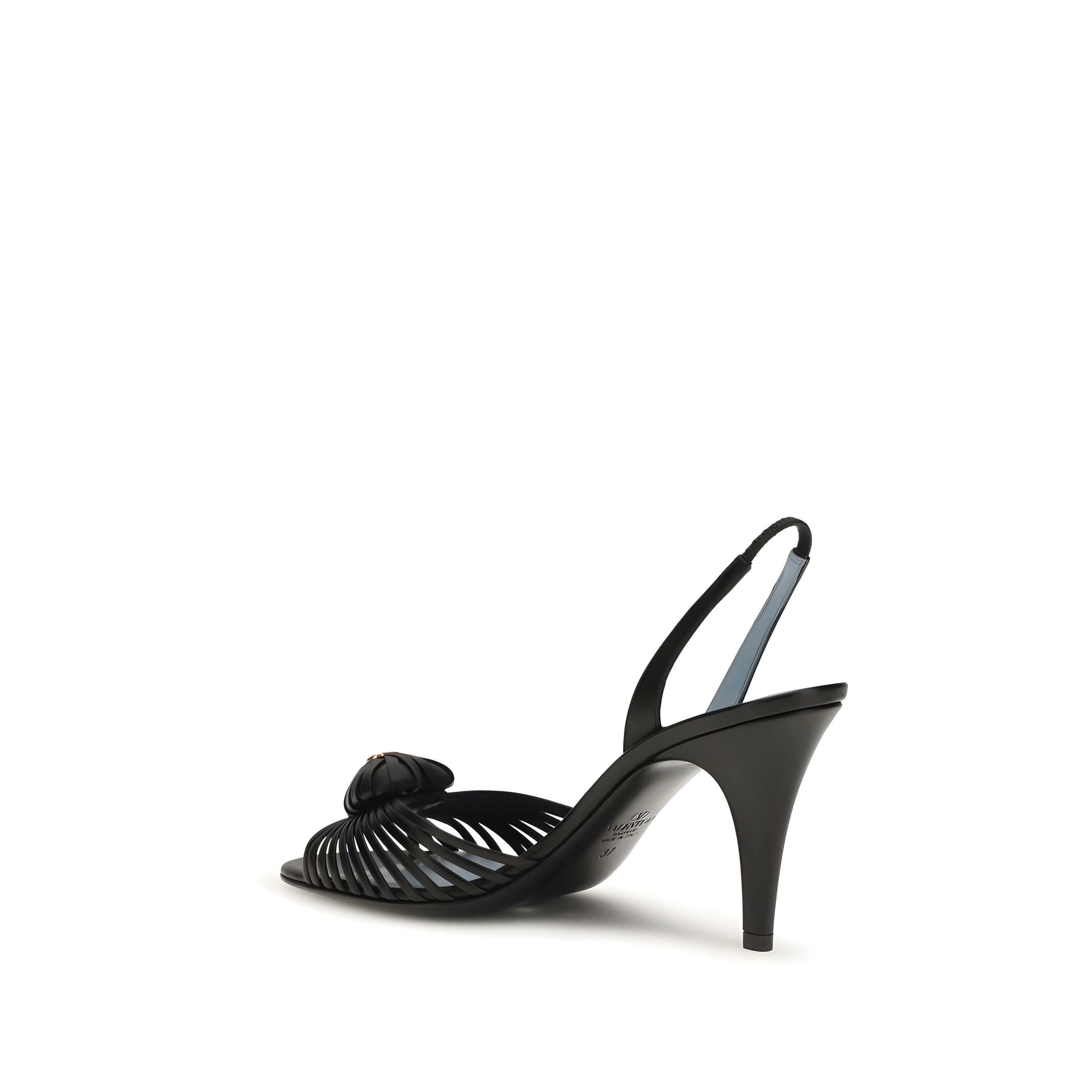 Sandale Valentino Garavani negre cu toc stiletto