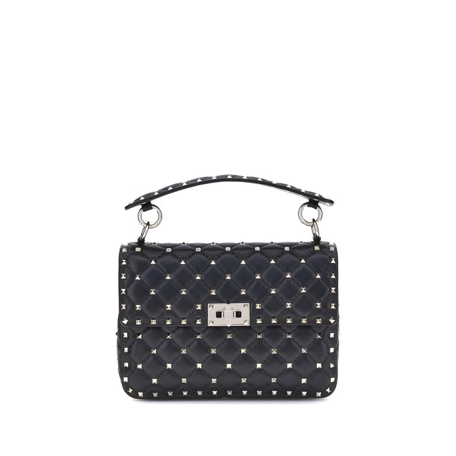 Valentino Garavani Black Lambskin Shoulder Bag