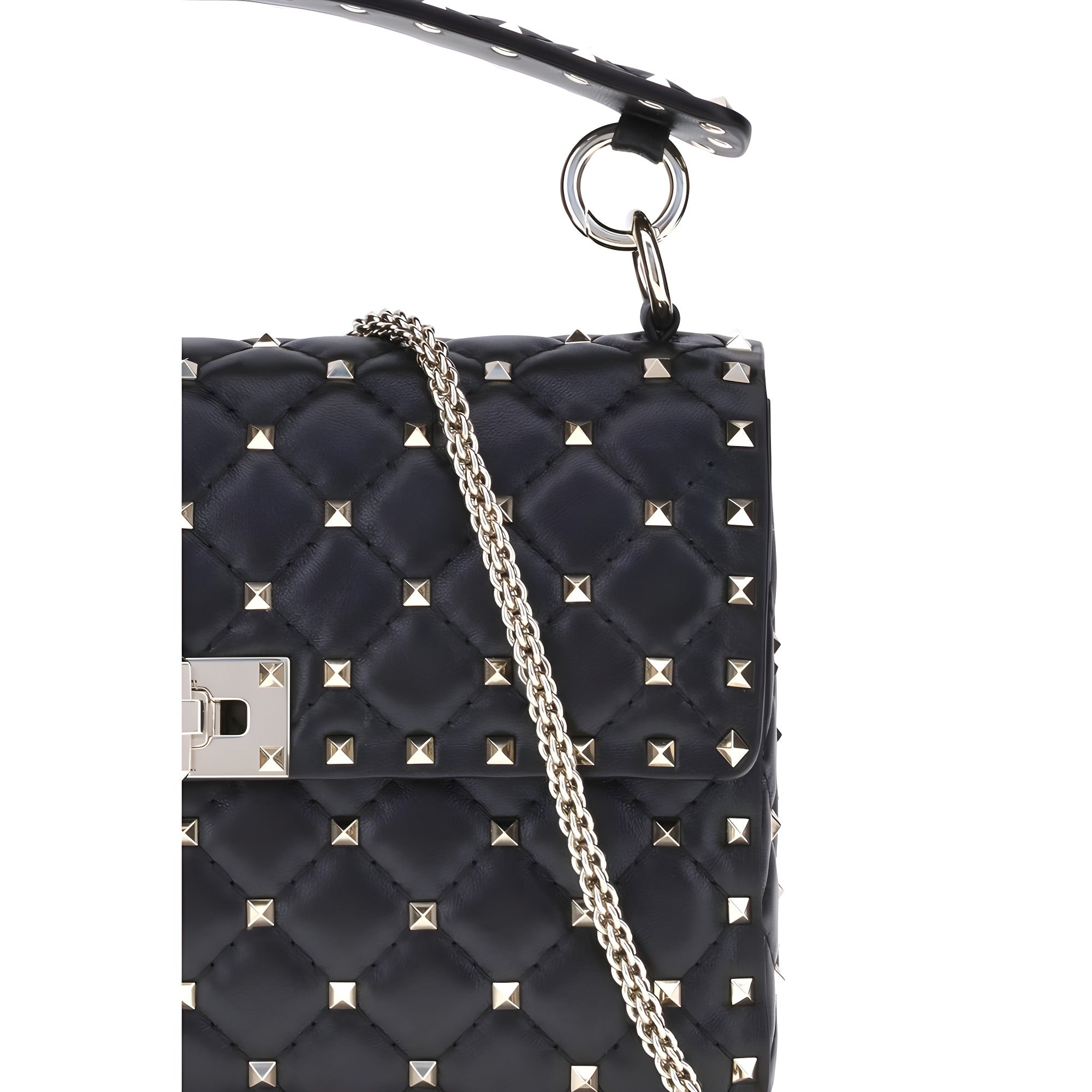 Valentino Garavani Black Lambskin Shoulder Bag