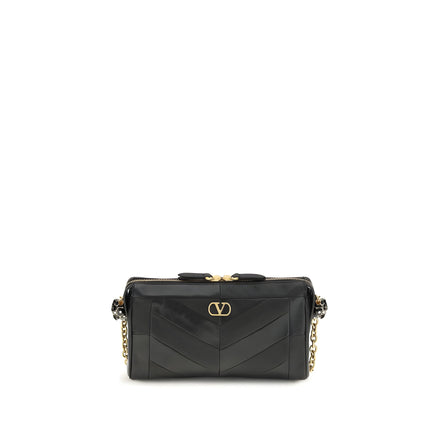 Valentino Garavani Black Leather Shoulder Bag