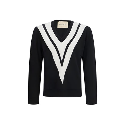 Valentino Garavani Black Wool Sweatshirt