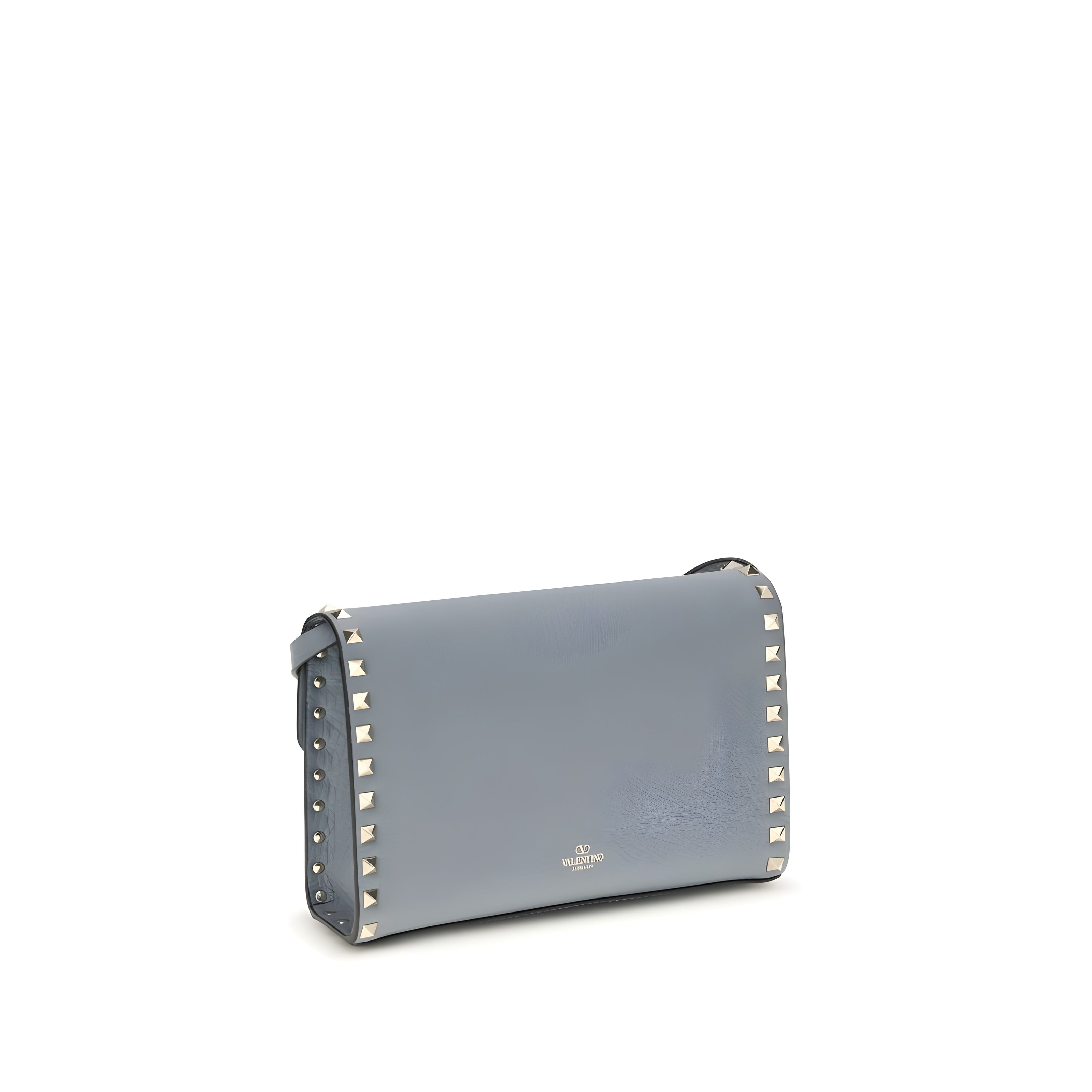 Geantă de umăr mică Valentino Garavani Rockstud, albastră