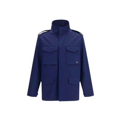 Valentino Garavani Blue Cotton Coat