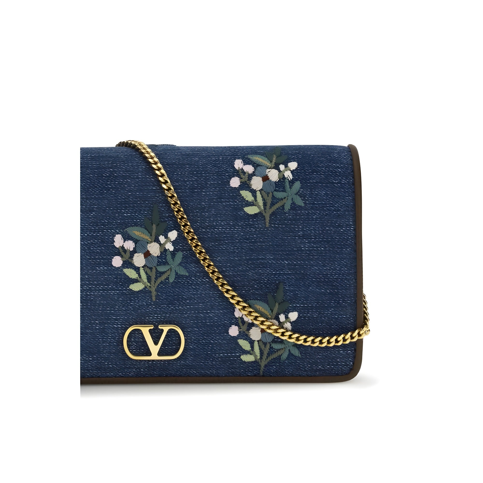 Valentino Garavani Blue Cotton Shoulder Bag