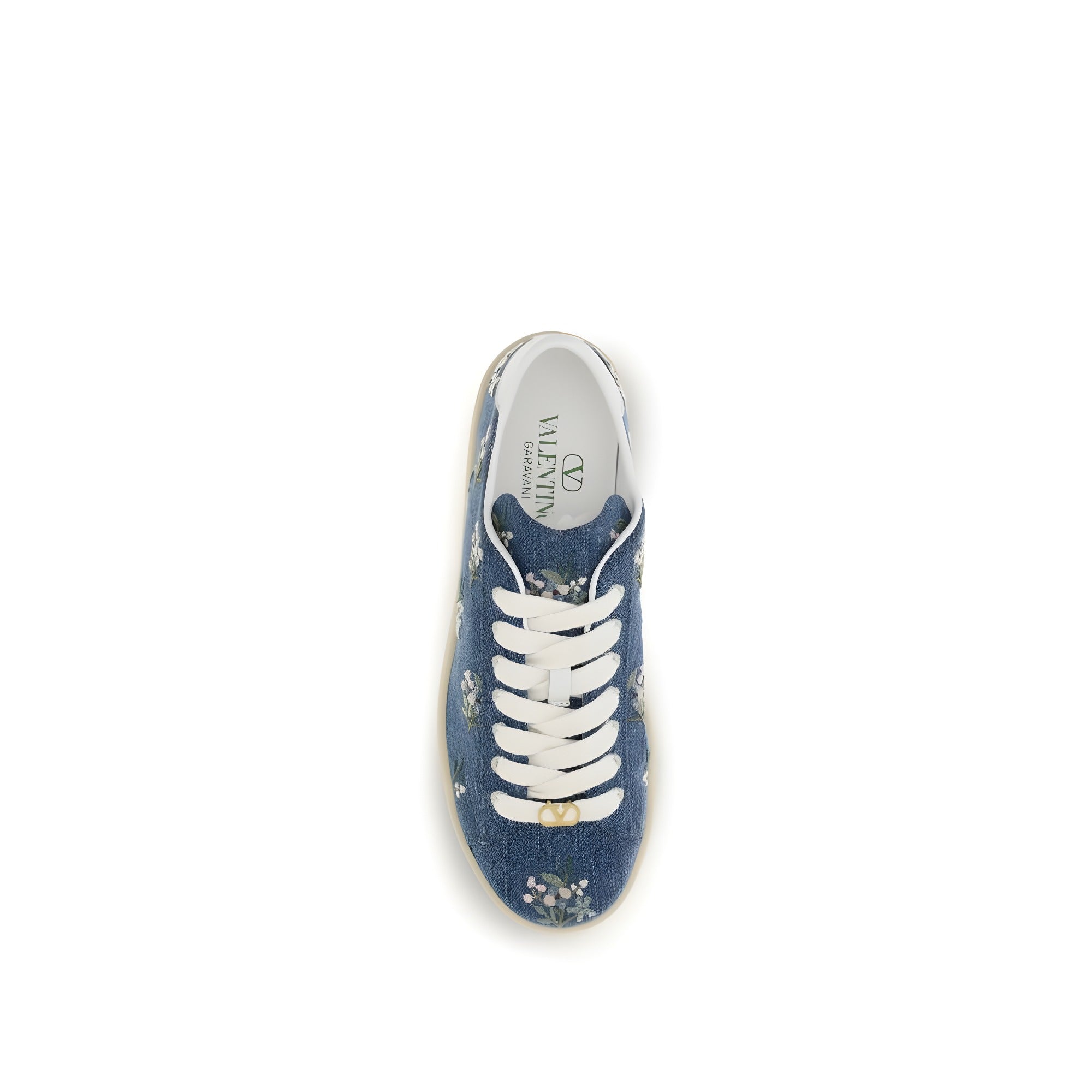 Valentino Garavani Blue Fabric Low Top Sneakers