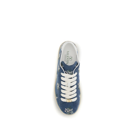 Valentino Garavani Blue Fabric Low Top Sneakers