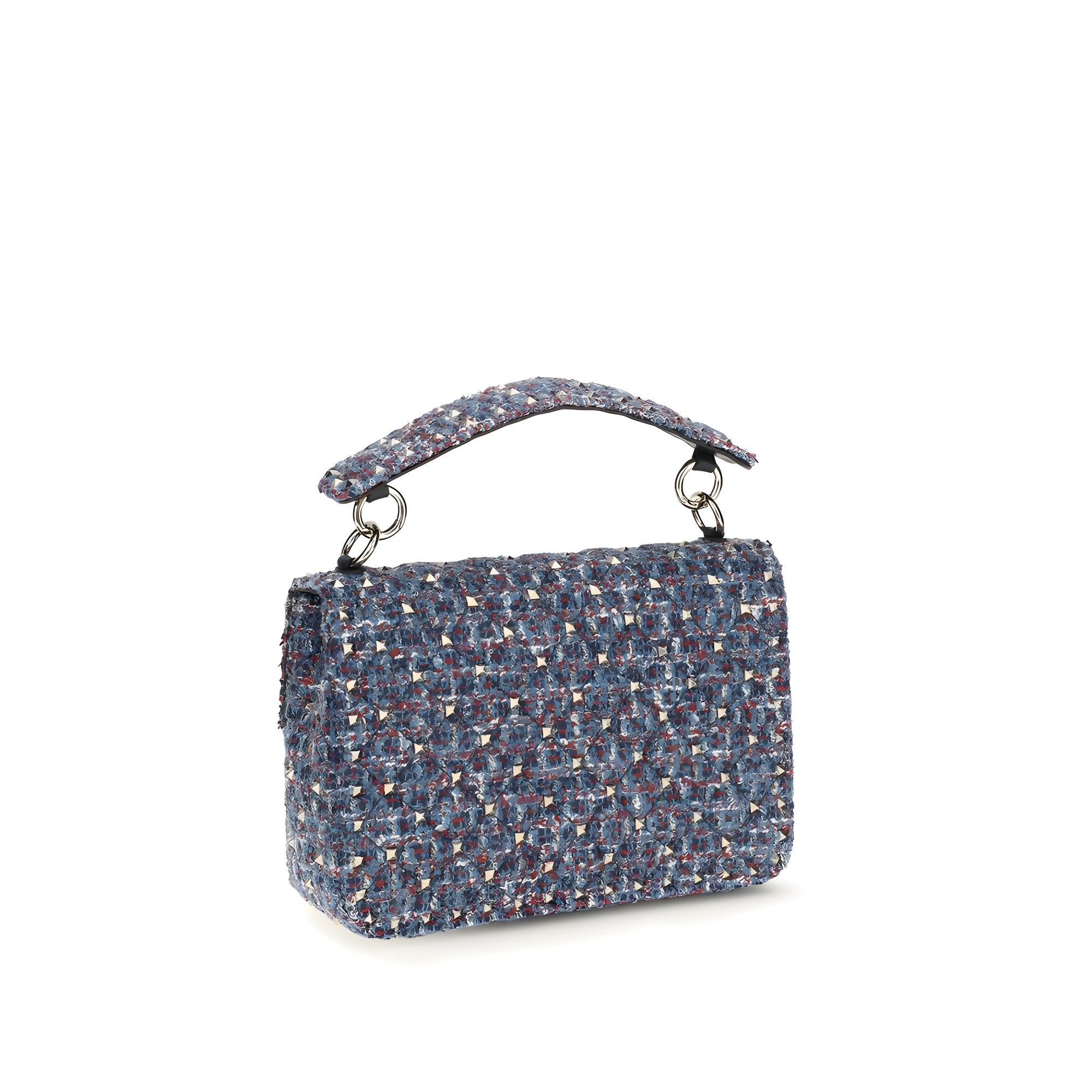 Geantă de umăr Valentino Garavani albastră din material textil