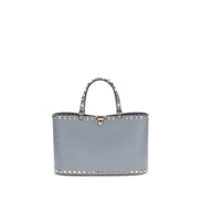 Geantă tote Valentino Garavani Rockstud albastră