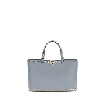 Geantă tote Valentino Garavani Rockstud albastră