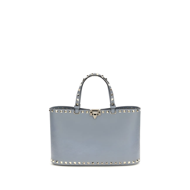 Geantă tote Valentino Garavani Rockstud albastră