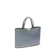 Geantă tote Valentino Garavani Rockstud albastră