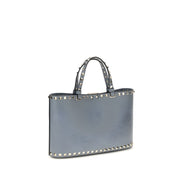 Geantă tote Valentino Garavani Rockstud albastră