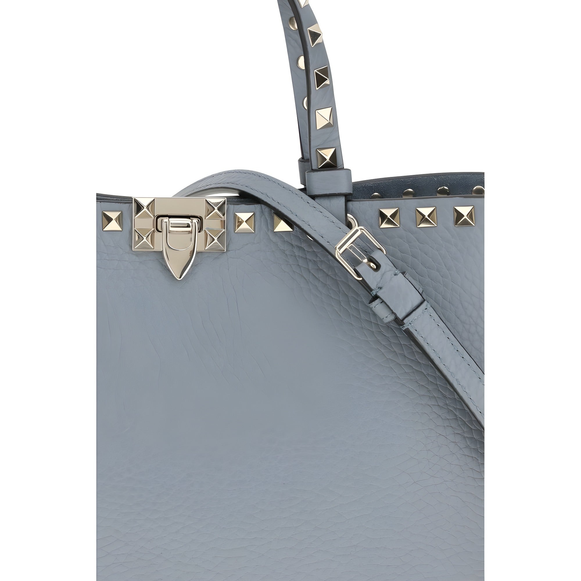 Geantă tote Valentino Garavani Rockstud albastră