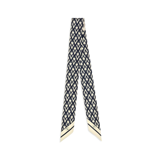 Valentino Garavani Blue Silk Scarf