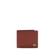 Valentino Garavani Bordeaux Leather Wallet