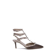 Pantofi cu toc mediu Valentino Garavani maro din piele