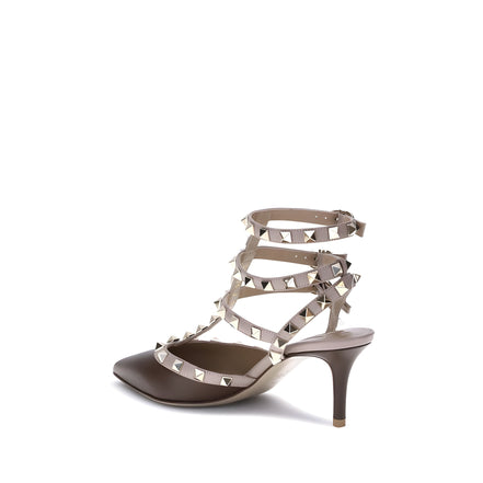 Pantofi cu toc mediu Valentino Garavani maro din piele