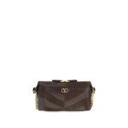 Valentino Garavani Brown Calf Leather Shoulder Bag