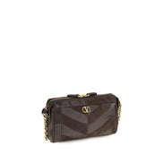 Valentino Garavani Brown Calf Leather Shoulder Bag
