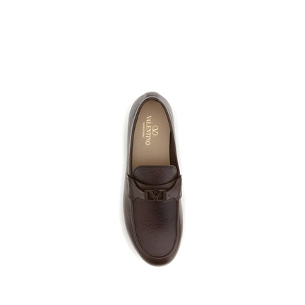 Valentino Garavani Brown Deer Slip-On Loafers