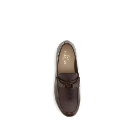 Valentino Garavani Brown Deer Slip-On Loafers