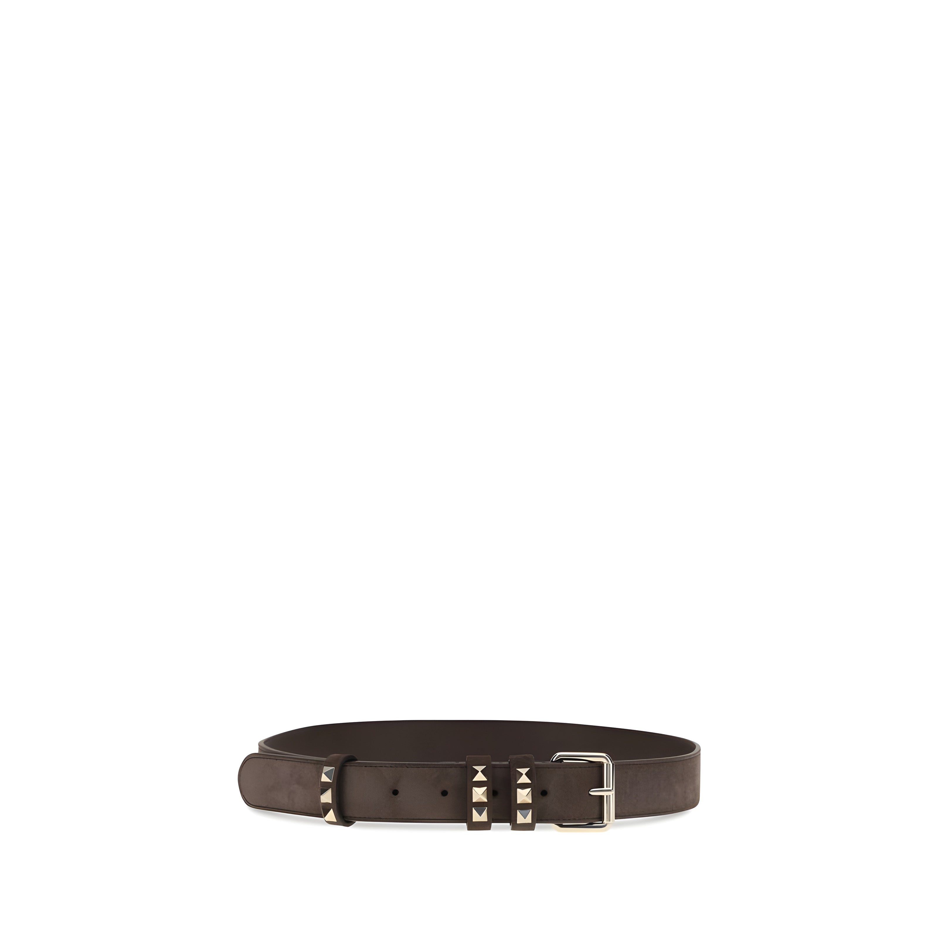 Valentino Garavani Brown Suede Leather Regular Belt