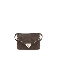 Valentino Garavani Brown Suede Leather Shoulder Bag