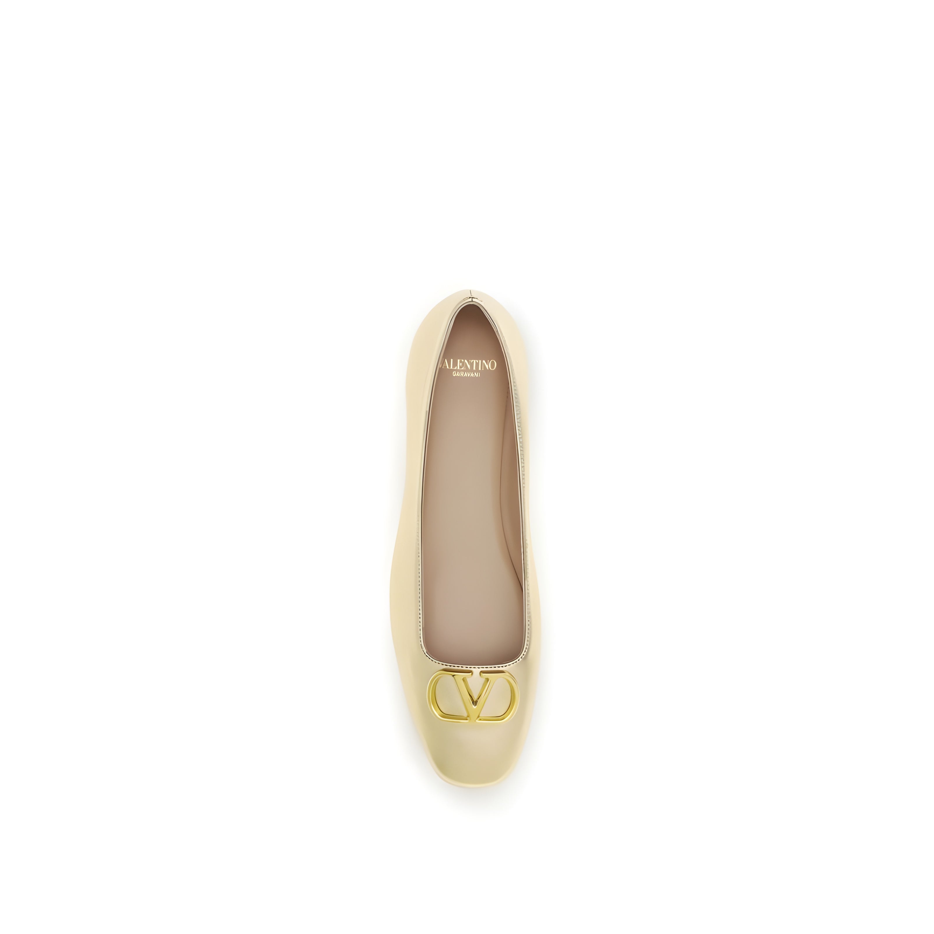 Valentino Garavani Gold Ballet Flats