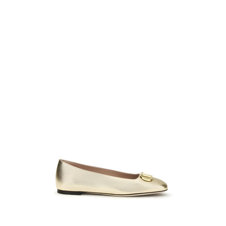 Valentino Garavani Gold Ballet Flats