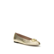 Valentino Garavani Gold Ballet Flats
