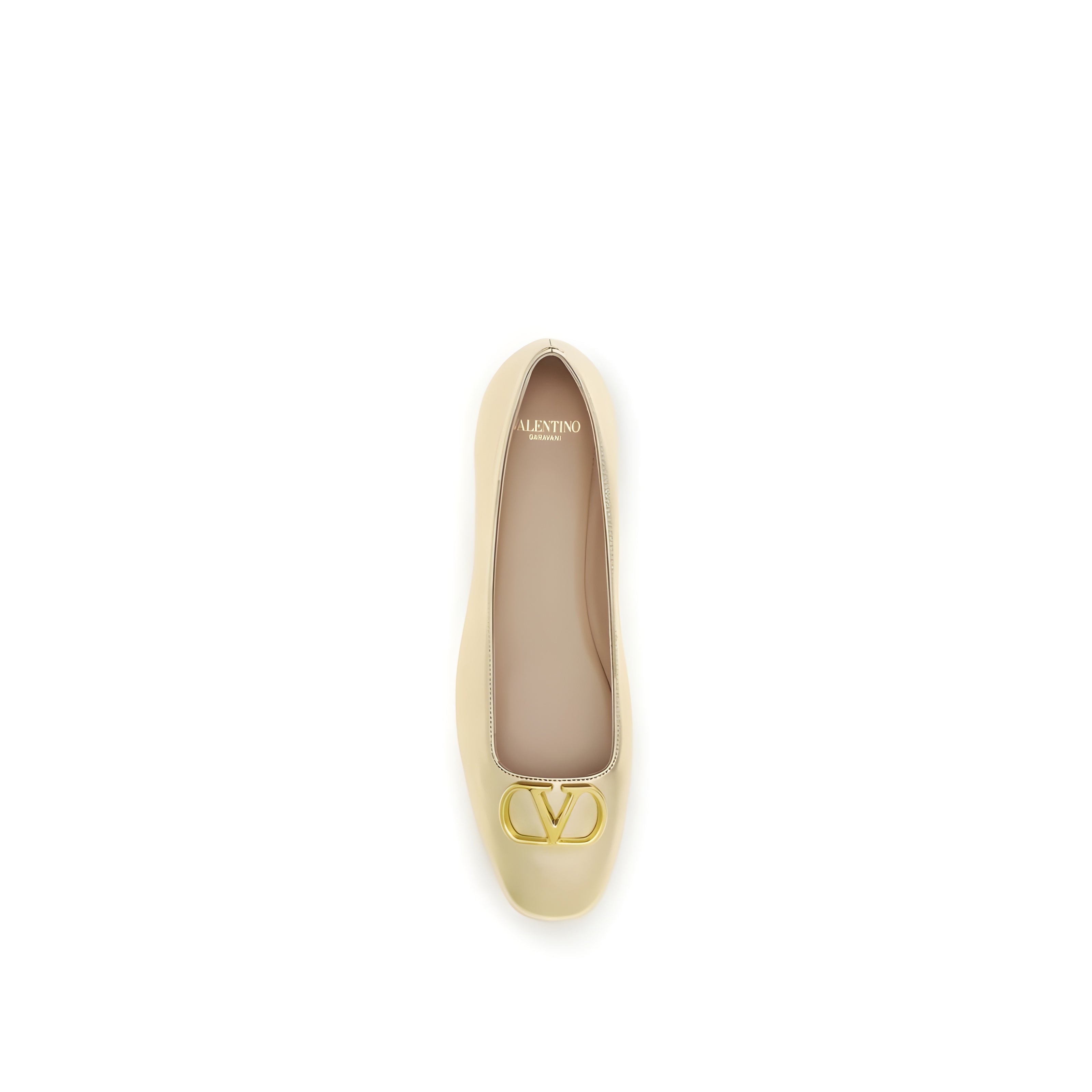 Valentino Garavani Gold Ballet Flats