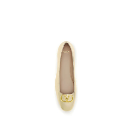 Valentino Garavani Gold Ballet Flats