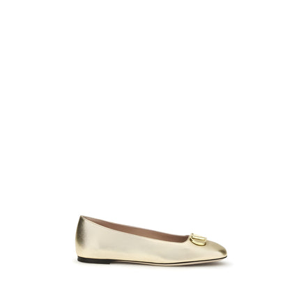 Valentino Garavani Gold Ballet Flats