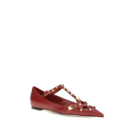 Pantofi balerini Valentino Garavani din piele de capră multicoloră