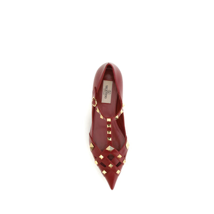 Pantofi balerini Valentino Garavani din piele de capră multicoloră
