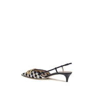 Pantofi Valentino Garavani multicolori cu toc mediu