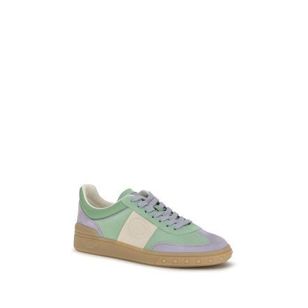Sneakers low top Valentino Garavani multicolori din piele întoarsă