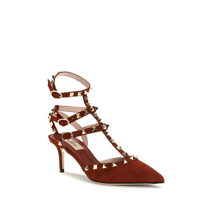 Pantofi cu toc Valentino Garavani multicolori din piele întoarsă