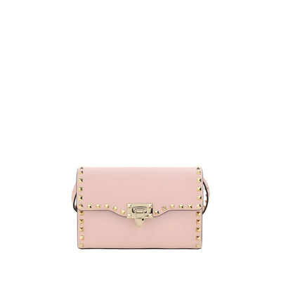 Valentino Garavani Pink Calf Leather Shoulder Bag