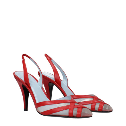 Sandale cu toc stiletto din piele roșie Valentino Garavani
