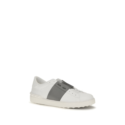 Sneakers Valentino Garavani argintii din piele