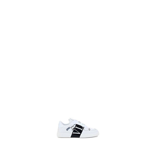 Valentino Garavani White Calf Leather Athletic Sneakers